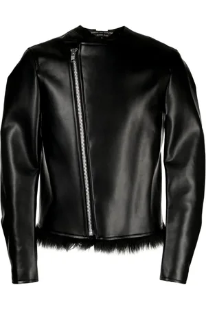 Comme des Garçons Faux-fur lining biker jacket