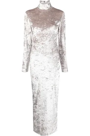 Calvin Klein Crushed-velvet long dress