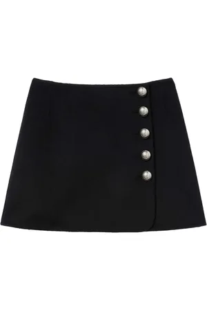 Puccini Side-button fastening wool miniskirt