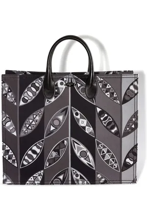 Puccini Geometric-print tote bag