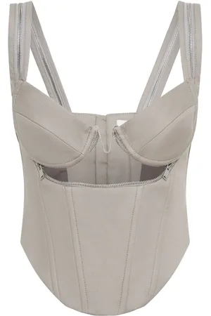 DION LEE Panelled zipped bustier top