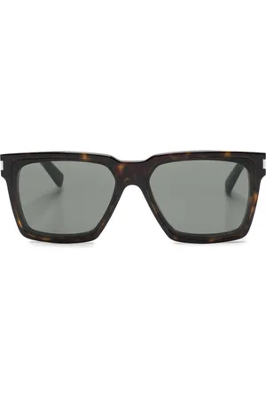 Saint Laurent Tortoiseshell-effect square-frame sunglasses