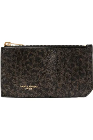 Saint Laurent Cassandre Matelasse Zipped Fragments Card Case De Poudre  Embossed Fog in Calfskin Leather with Gold-tone - US