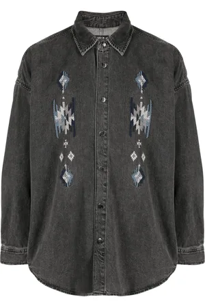 FIVE CM Embroidered denim shirt