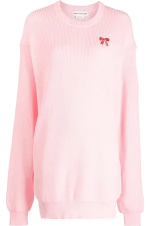 Comme des Garçons Bow-embroidered crew-neck jumper