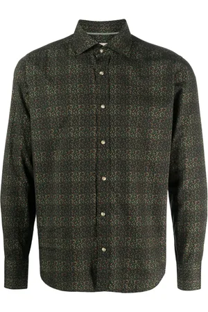 Tintoria Mattei Geometric-print cotton shirt