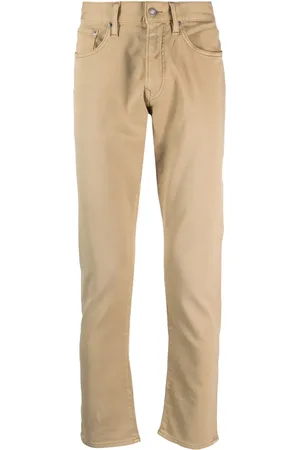 Ralph Lauren Logo-patch cotton straight-leg trousers