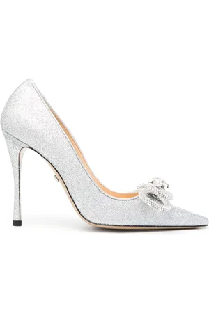 Mach & Mach Double Bow glittered pumps