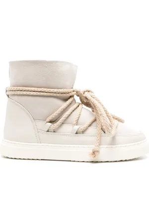INUIKII Shearling lace-up ankle boots