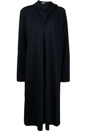 STUDIO NICHOLSON Scarf-detail long-sleeve midi dress