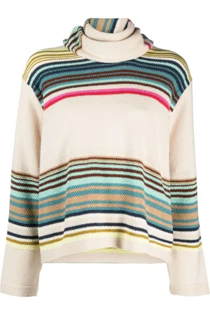Paul Smith Draped-detail striped jumper
