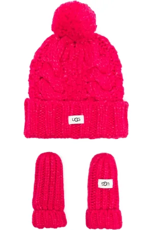 UGG Chunky-knit beanie and mitten set (set of two)