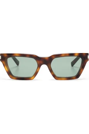 Saint Laurent Logo-engraved cat-eye sunglasses