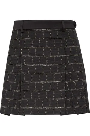 Philipp Plein Sartorial pleated jacquard miniskirt