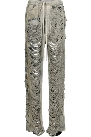 Rick Owens Distressed-effect wide-leg trousers