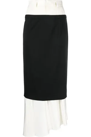 Maison Margiela Layered asymmetric maxi skirt