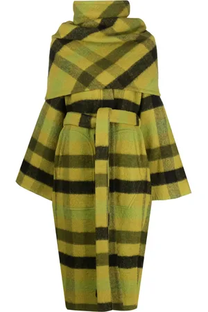 Rick Owens Cappotto check-print coat