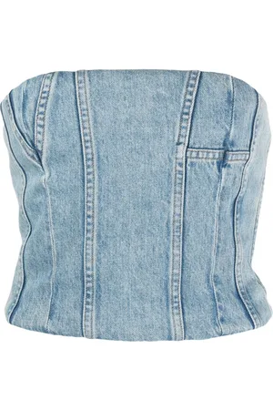 AMIRI Ma Bustier denim top