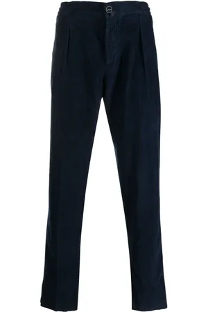 Kiton Pleated corduroy straight-leg trousers