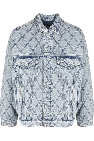 FIVE CM Diamond-quilted denim bomber jacket