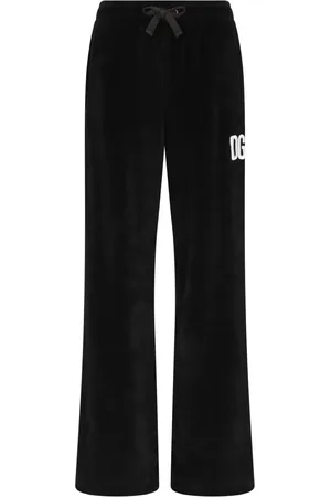 Dolce & Gabbana Logo-print velvet track pants
