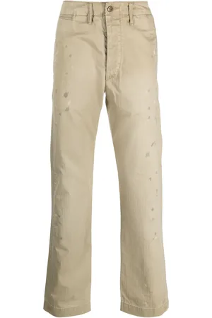 Ralph Lauren Straight-leg herringbone cotton trousers