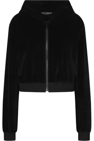 Dolce & Gabbana Velvet zip-up cropped jacket