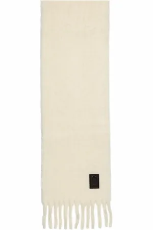 Salvatore Ferragamo Logo-patch fringed scarf