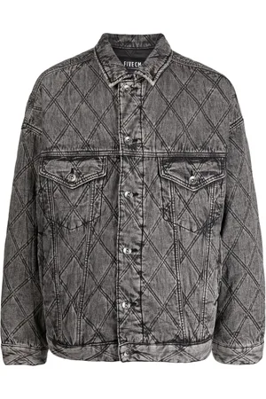 FIVE CM Diamond-quilted denim bomber jacket