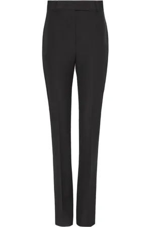 Salvatore Ferragamo Pressed-crease virgin wool tailored trousers