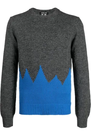 Comme des Garçons Two-tone fine-knit jumper