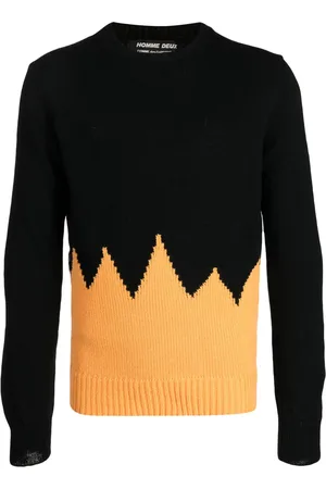 Comme des Garçons Two-tone fine-knit jumper
