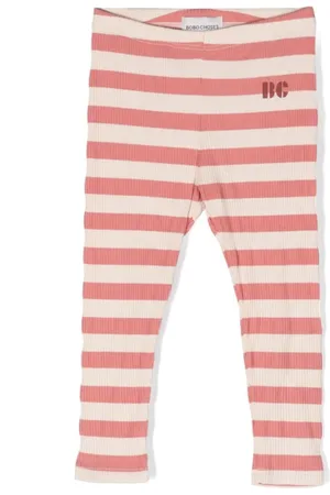 Bobo Choses Striped ribbed-knit leggings