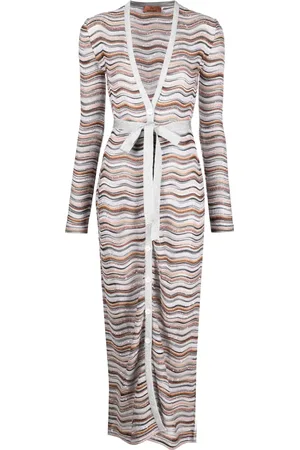 Missoni Lurex-detail long-length cardigan