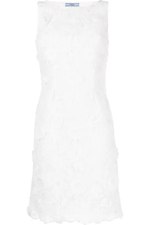 Prada Floral broderie anglaise dress