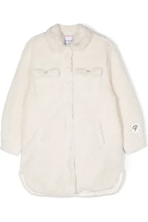Pinko Faux-fur four-pocket coat