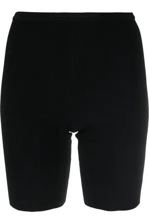 Paco rabanne Logo-waistband skinny track shorts