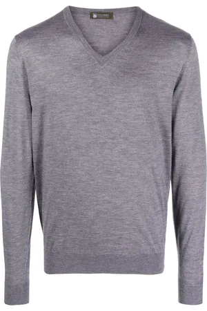 COLOMBO Fine-knit V-neck jumper