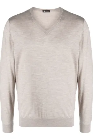 COLOMBO Fine-knit V-neck jumper