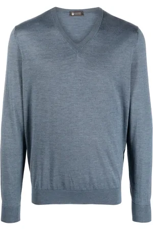 COLOMBO Fine-knit V-neck jumper