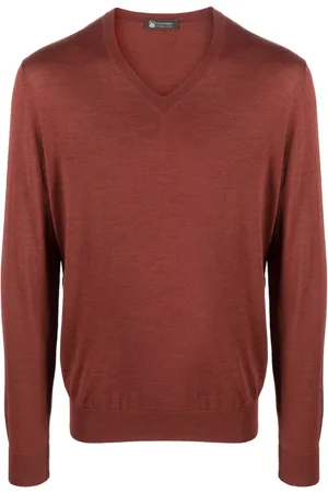 COLOMBO Fine-knit V-neck jumper