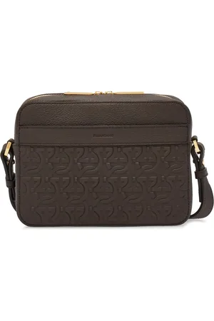 Salvatore Ferragamo Gancini pebbled-texture shoulder bag