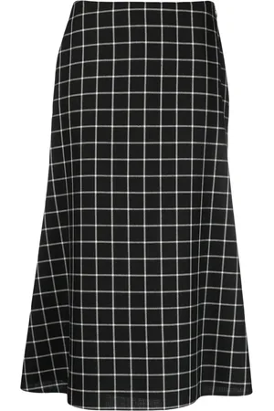 Marni Fine-check wool midi skirt