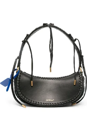 OFF-WHITE Braided-trim leather tote bag