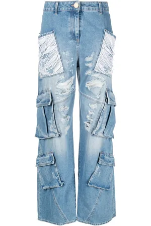 Elisabetta Franchi Sequined wide-leg cargo pants