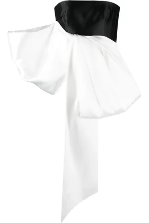 Solace Nadina bow-embellished satin top