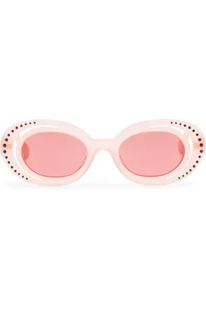 Marni Crystal-embellished round-frame sunglasses
