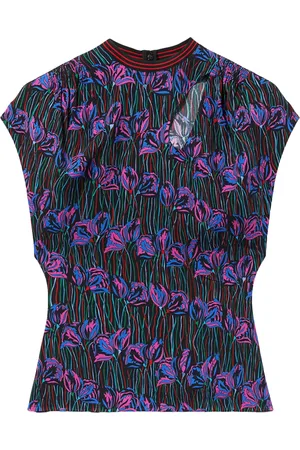 Puccini Fiori Di Loto-print cap-sleeve T-shirt