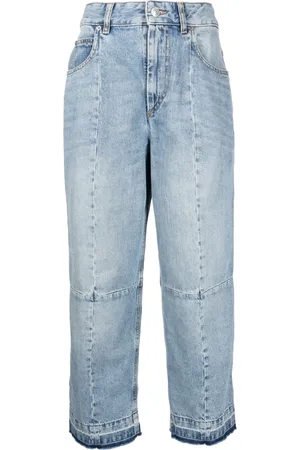 Isabel Marant Norela patchwork cropped jeans