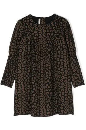 Zhoe & Tobiah Cheetah-print long-sleeved dress